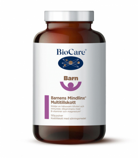 Burk med BioCare Barnens Mindlinx� Multitillskott 150 g