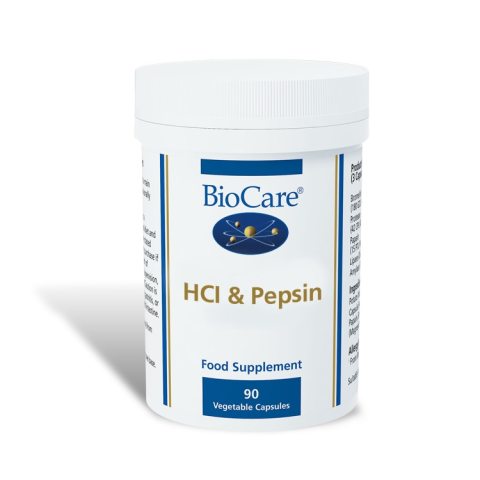 BioCare HCL & Pepsin  in the group Supplements / Stomach & Colon / Digestive Enzymes at Vitaminer.nu (1176)