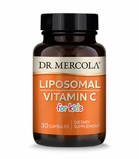 Bottle with Dr. Mercola Liposomal Vitamin C for Kids