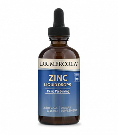 Bottle with Dr. Mercola Liquid Zinc 115 ml