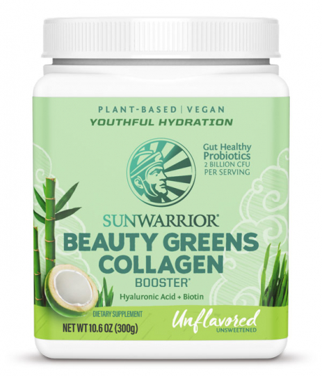 Burk med Sunwarrior Beauty Greens Collagen Booster Naturell