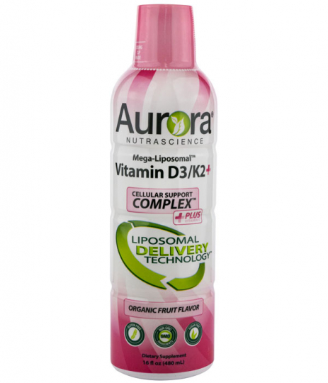 Bottle with Aurora Vitamin D3/K2+