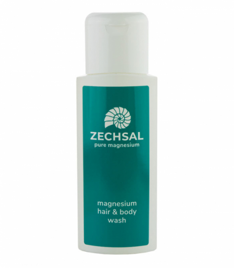 Bottle with Zechsal Magnesium Hair and Body wash