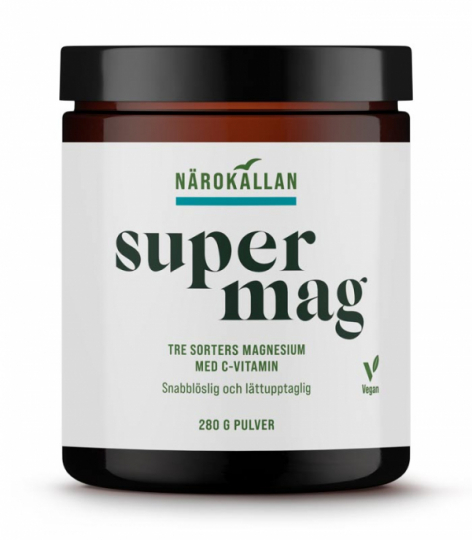Jar with Närokällan Super Mag Powder