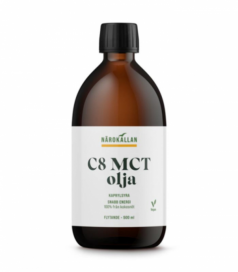 Bottle with Närokällan C8 MCT Oil