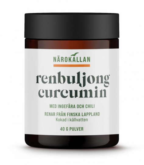 Bottle with N�rok�llan Renbuljong Curcumin with ginger and chili