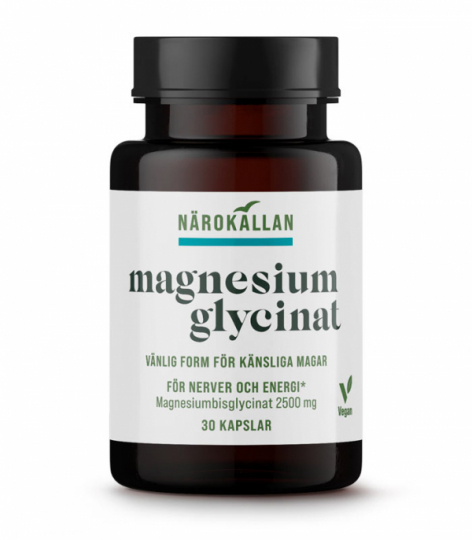 N�rok�llan Magnesiumglycinat 30 kapslar i gruppen Kosttillskott / Mineraler / Magnesium hos Vitaminer.nu (1898)