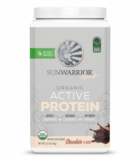 Burk med Sunwarrior Active Protein Choklad