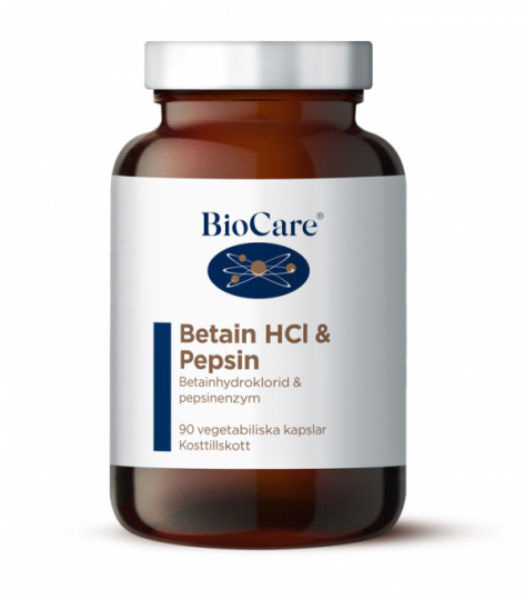 Bottle with BioCare Betaine HCL & Pepsin