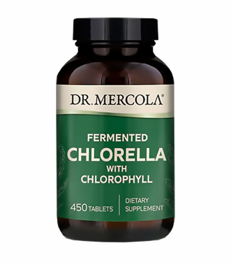 Bottle with Dr. Mercola Fermented Chlorella