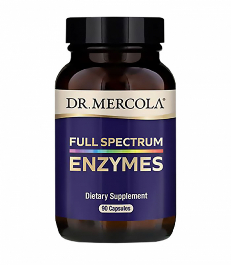 Bottle with Dr. Mercola Full Spectrum Enzymes