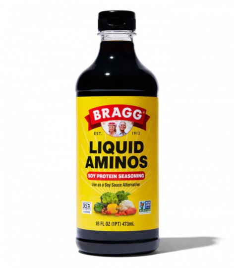 Flaska med Bragg Liquid Aminos